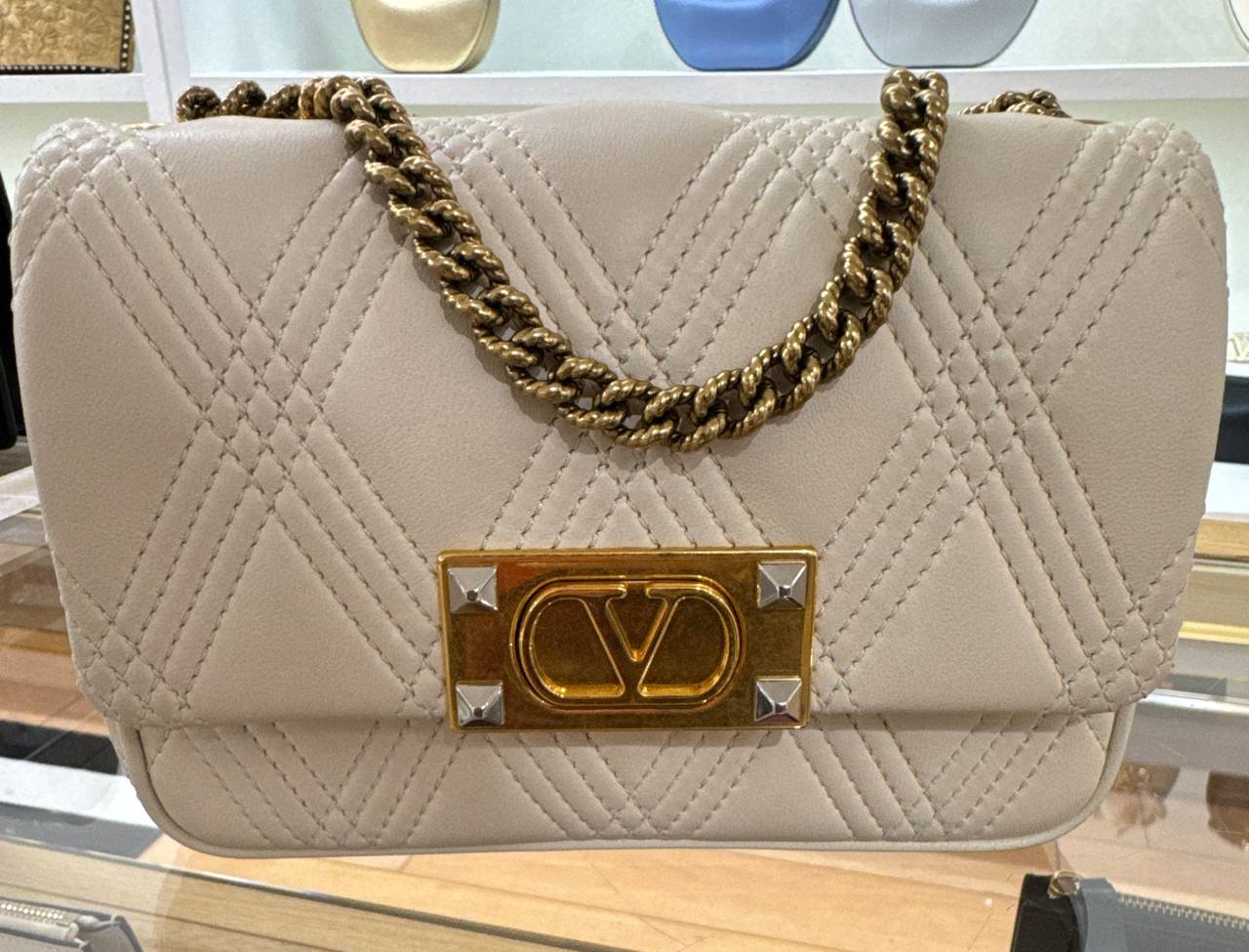alça dupla ombro e crossbody em corrente