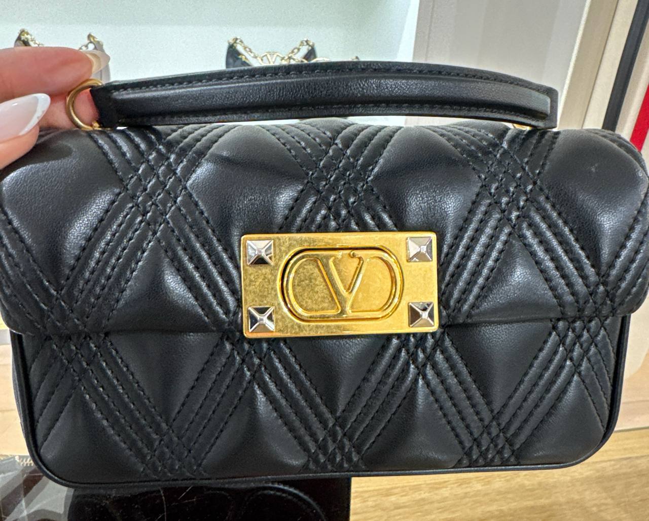 alça dupla ombro e crossbody em corrente