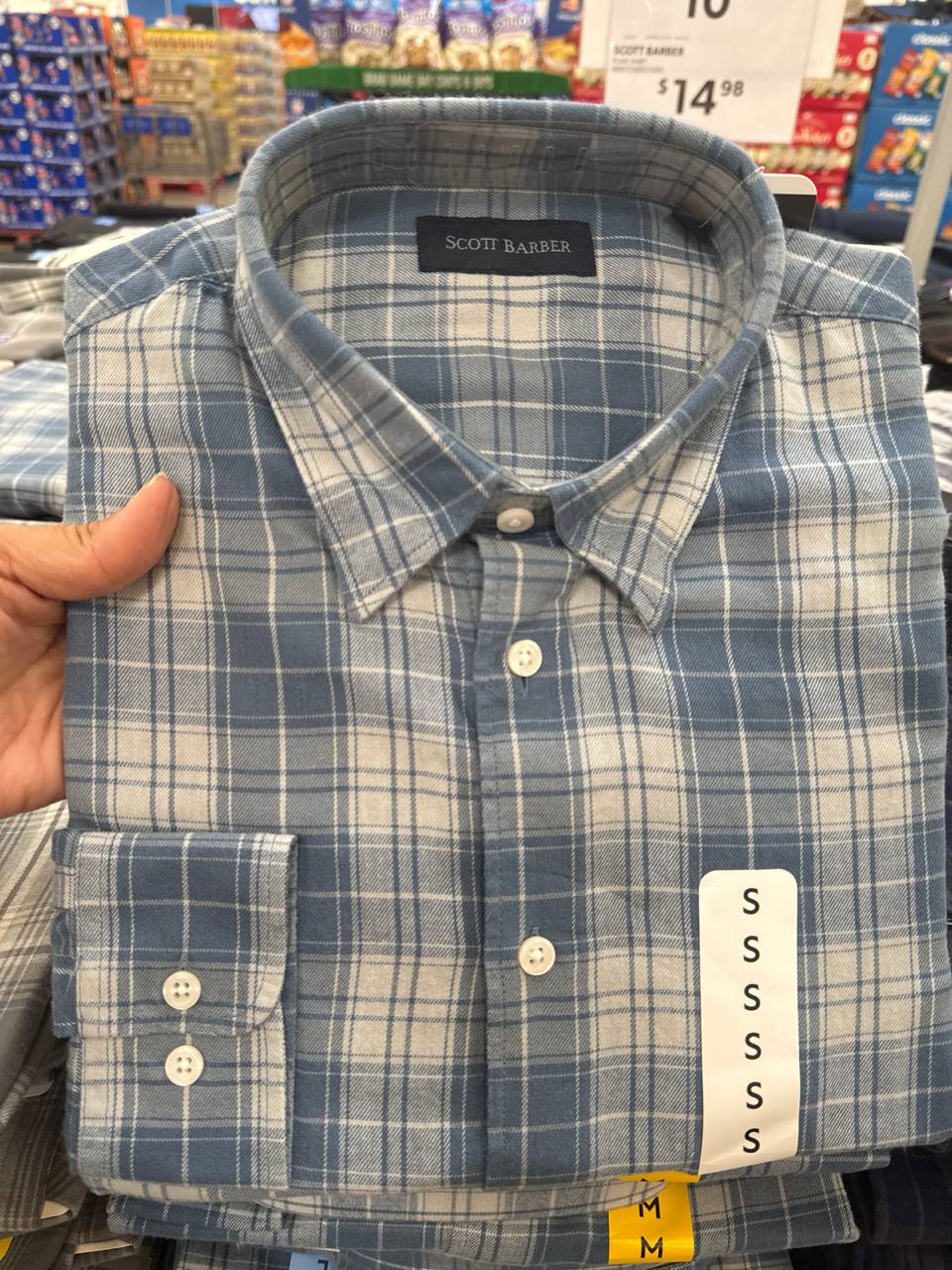   camisa manga longa flanelada Scott Barber