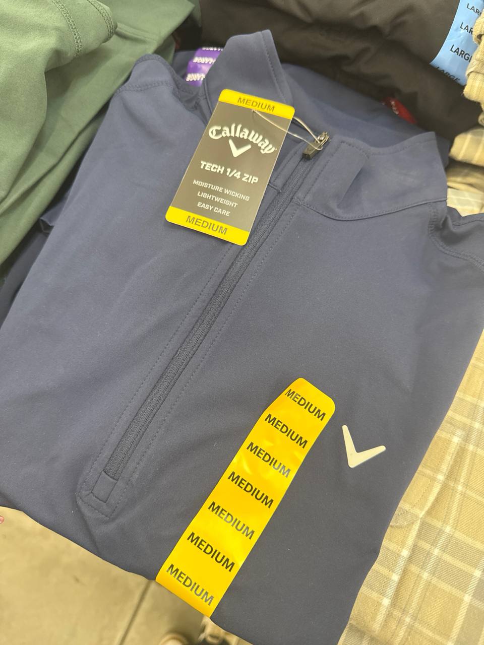   manga longa com zíper 3/4  CALLAWAY