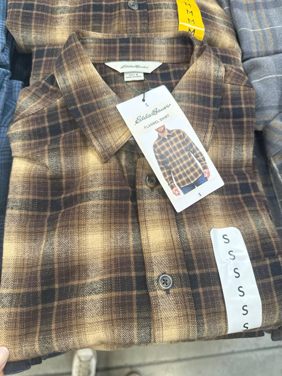   camisa manga longa flanelada Eddie Bauer