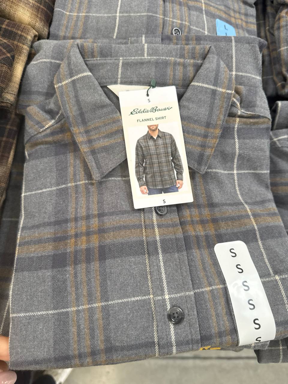   camisa manga longa flanelada Eddie Bauer