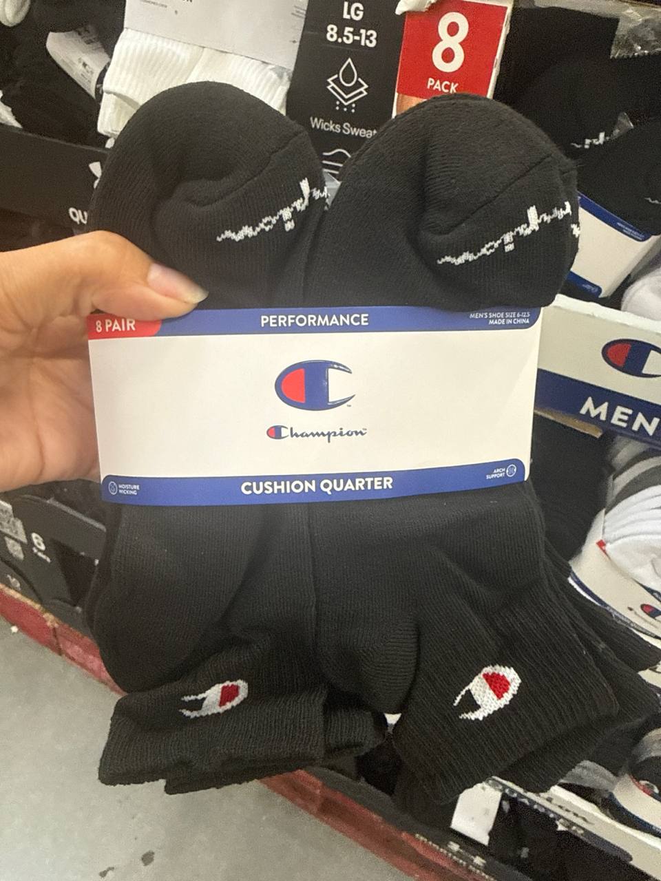 Kit meias champion  8pcs