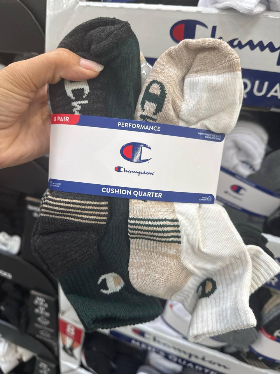 Kit meias champion  8pcs