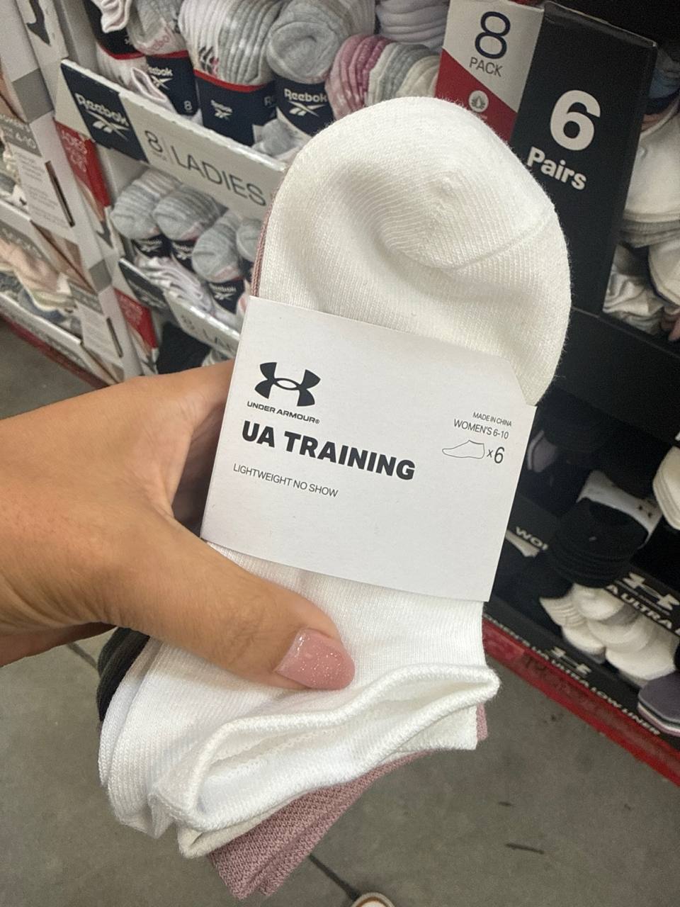 Pack com 6  pares de meia Under Armour