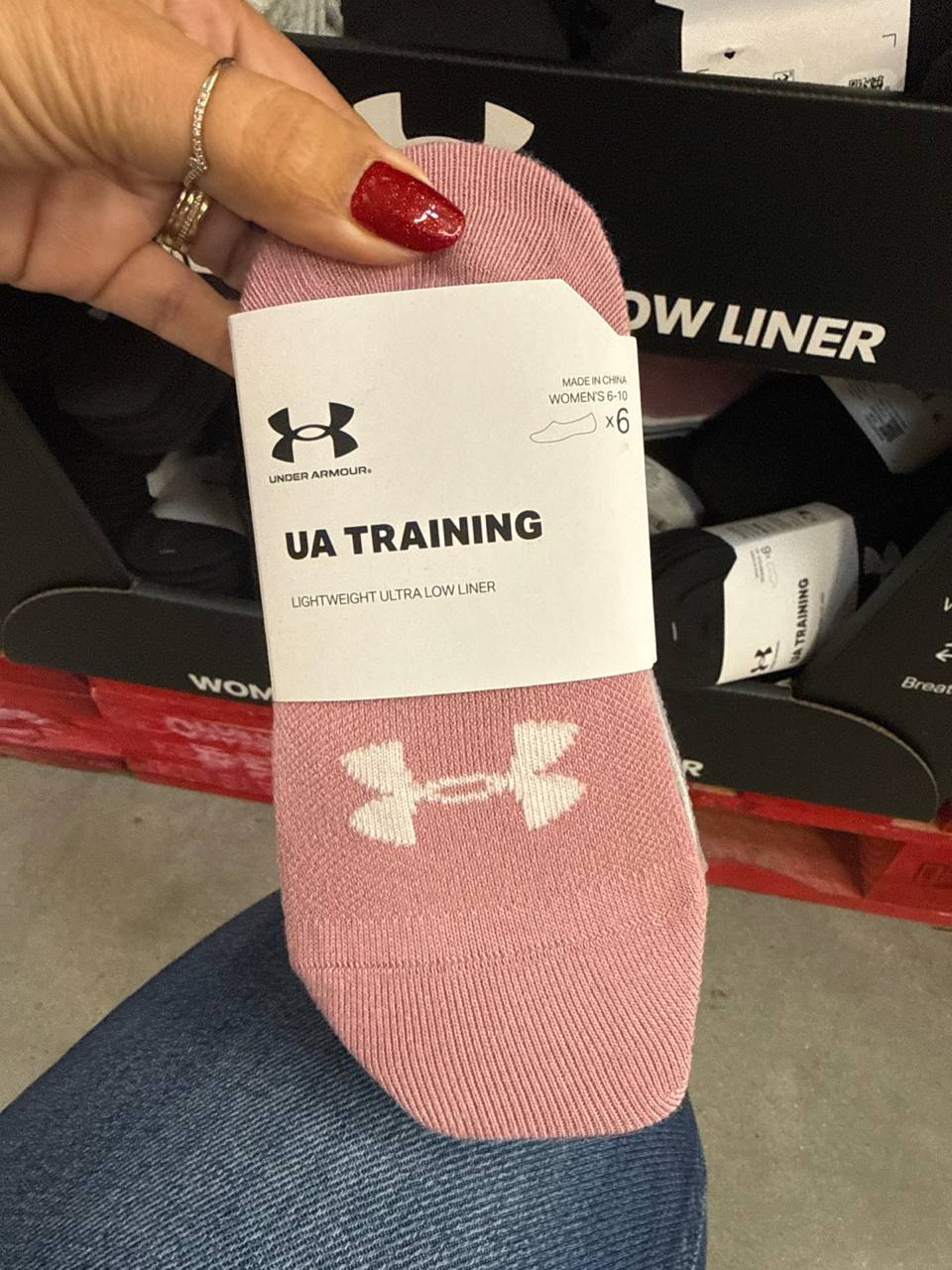 Pack com 6  pares de meia Liner  Under Armour