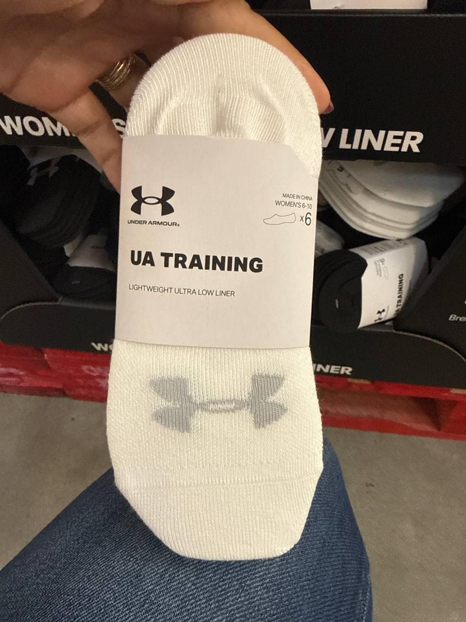Pack com 6  pares de meia Liner  Under Armour