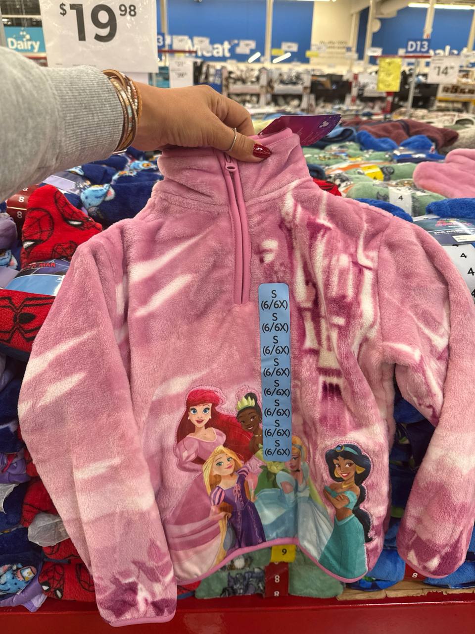 Blusa de plush com zíper 3/4