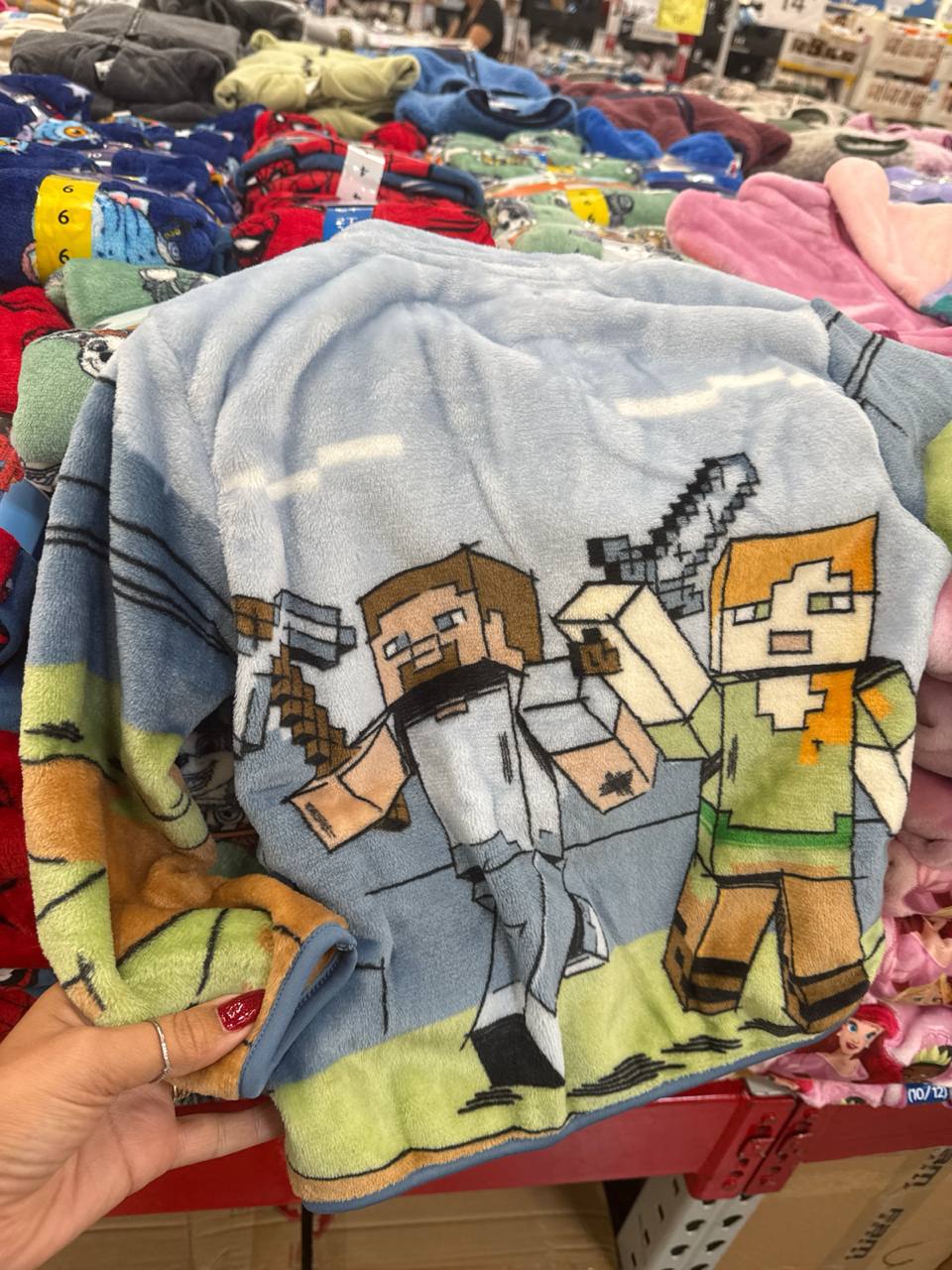 Blusa de plush com zíper 3/4