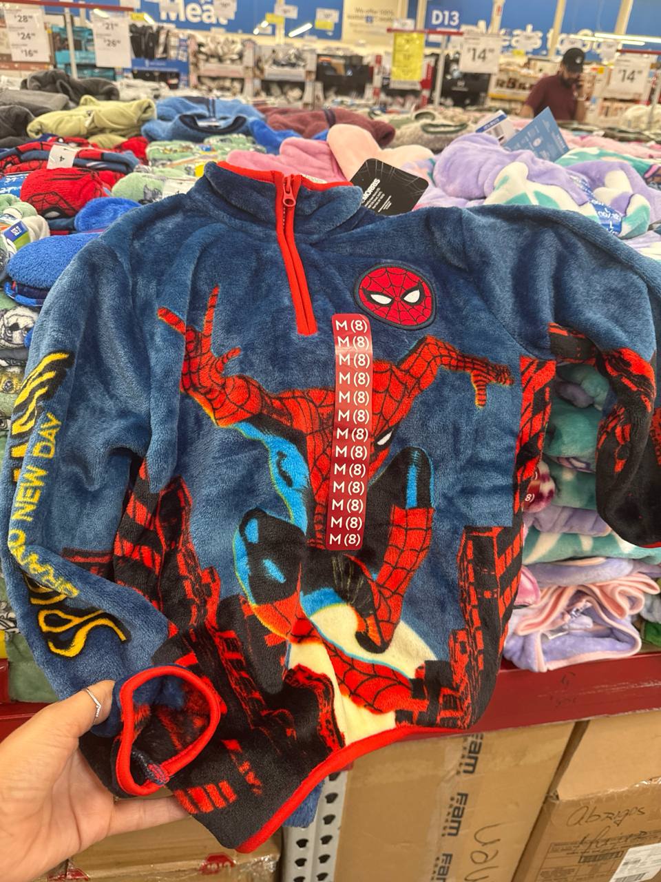 Blusa de plush com zíper 3/4