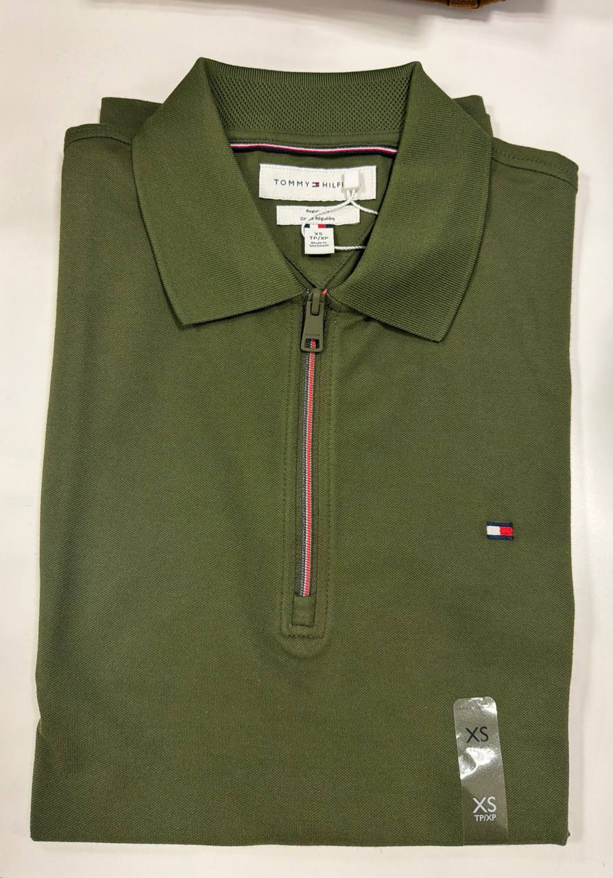 Polo Regular Fit com ziper 1/4