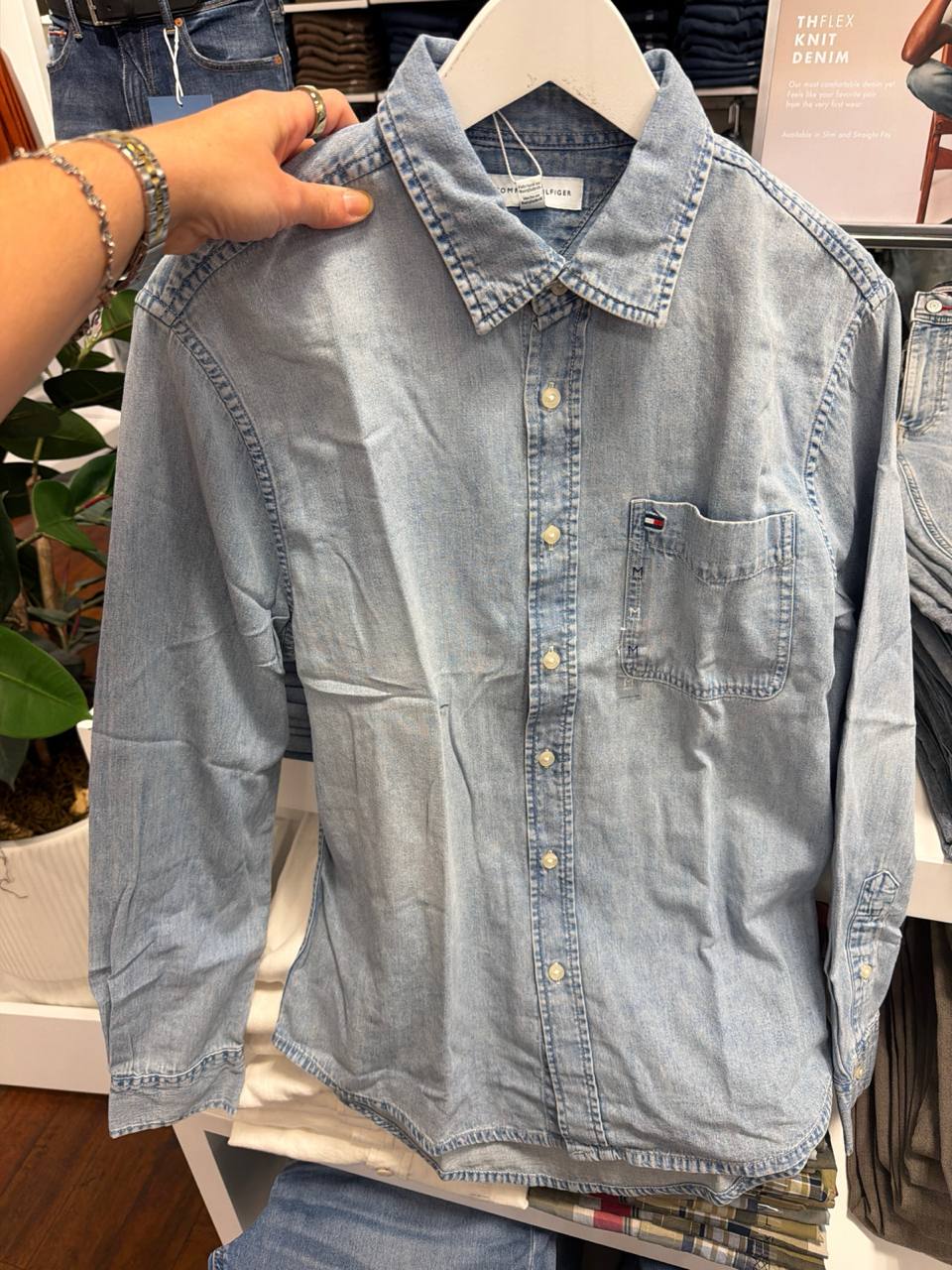 Camisa manga longa jeans