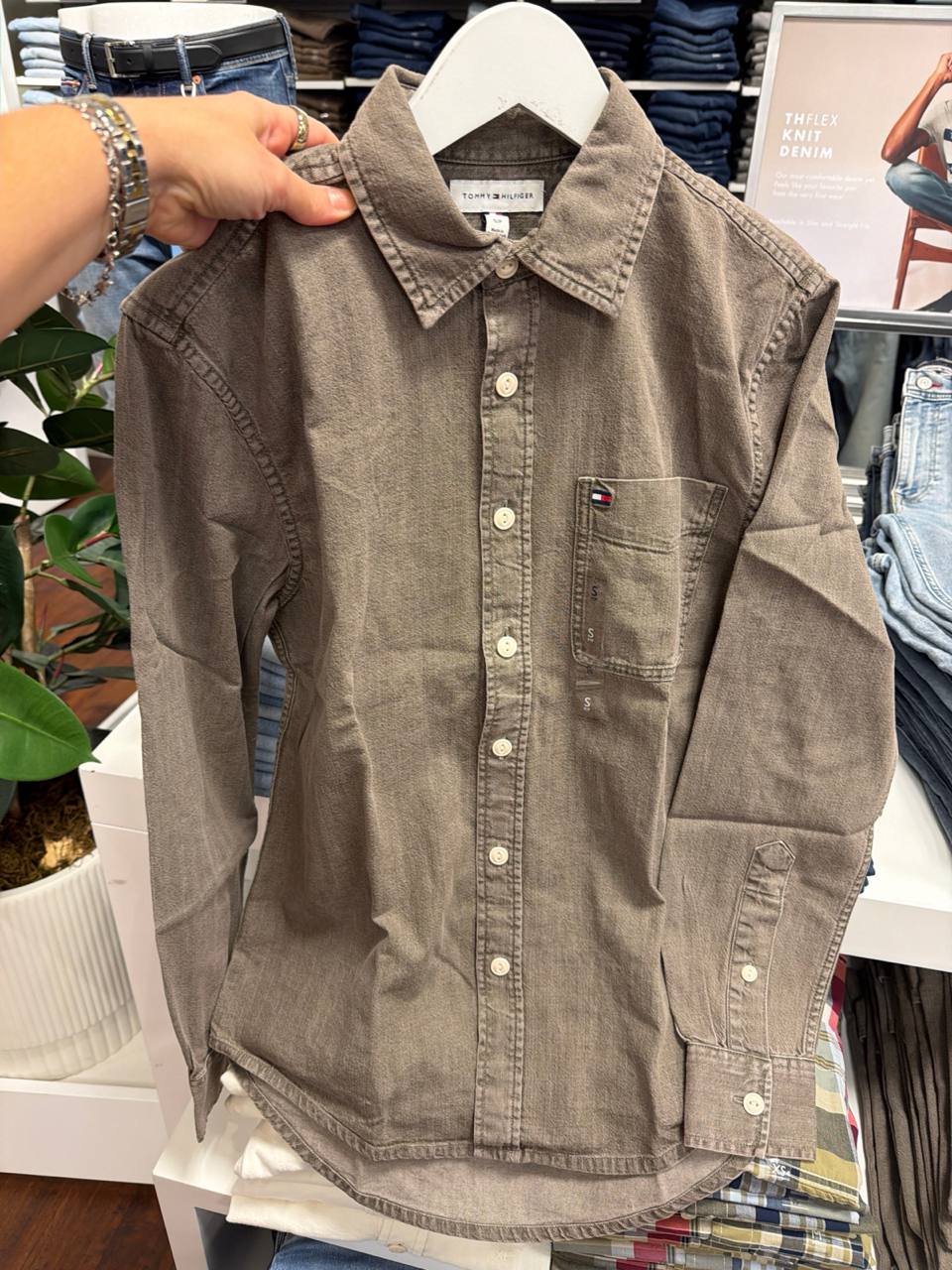Camisa manga longa jeans