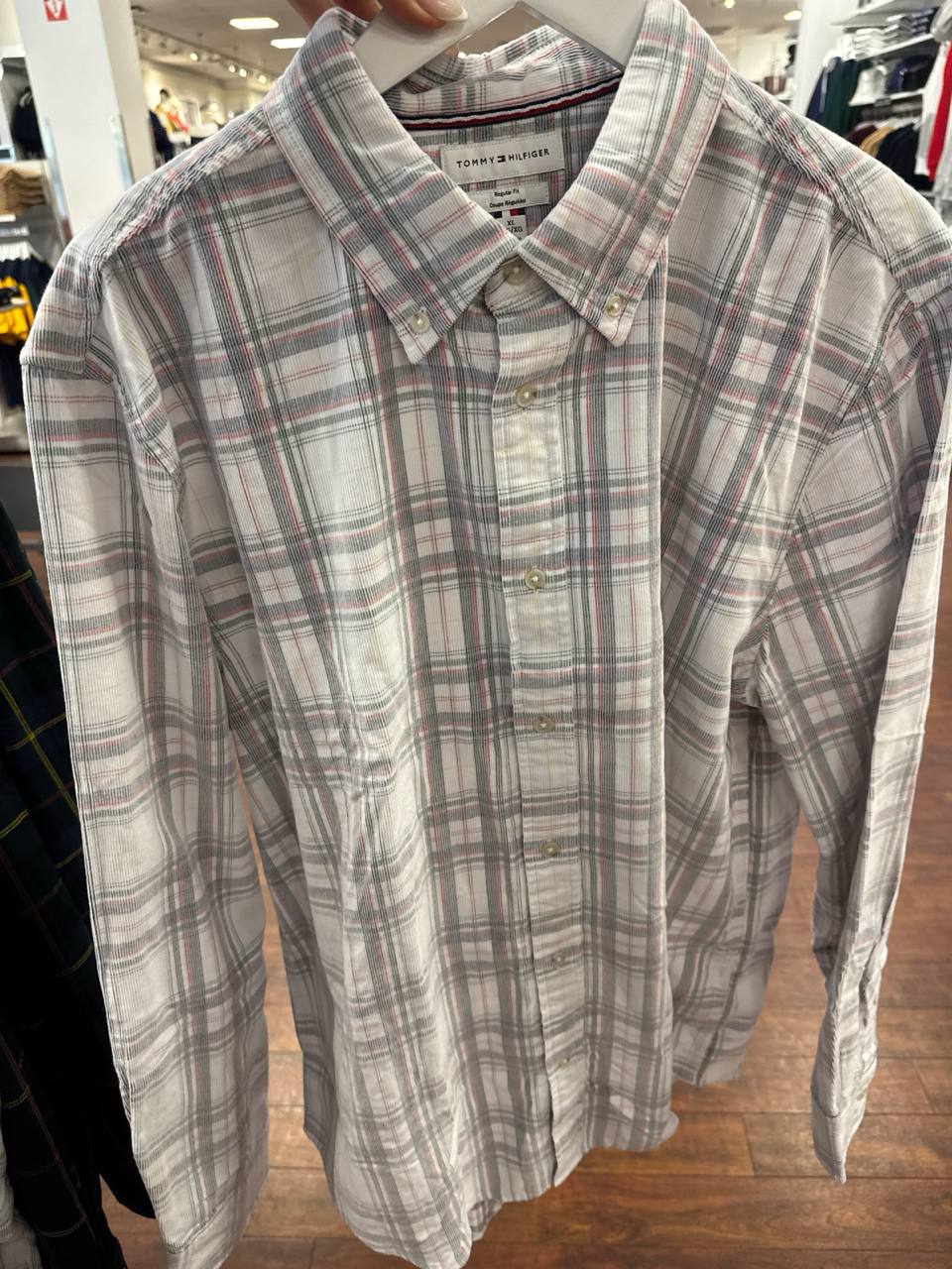 REGULAR FIT flanela canelada