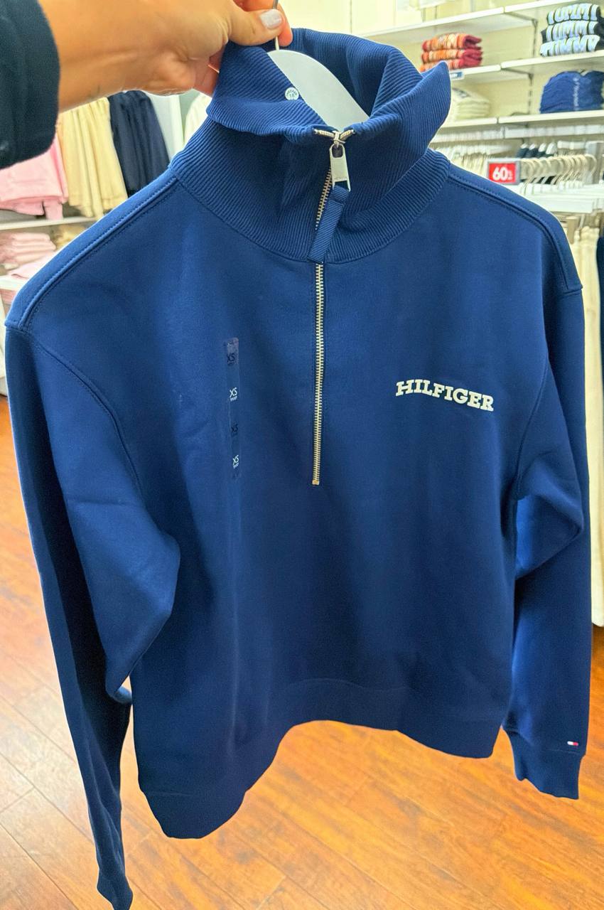 Moletom com fleece e gola