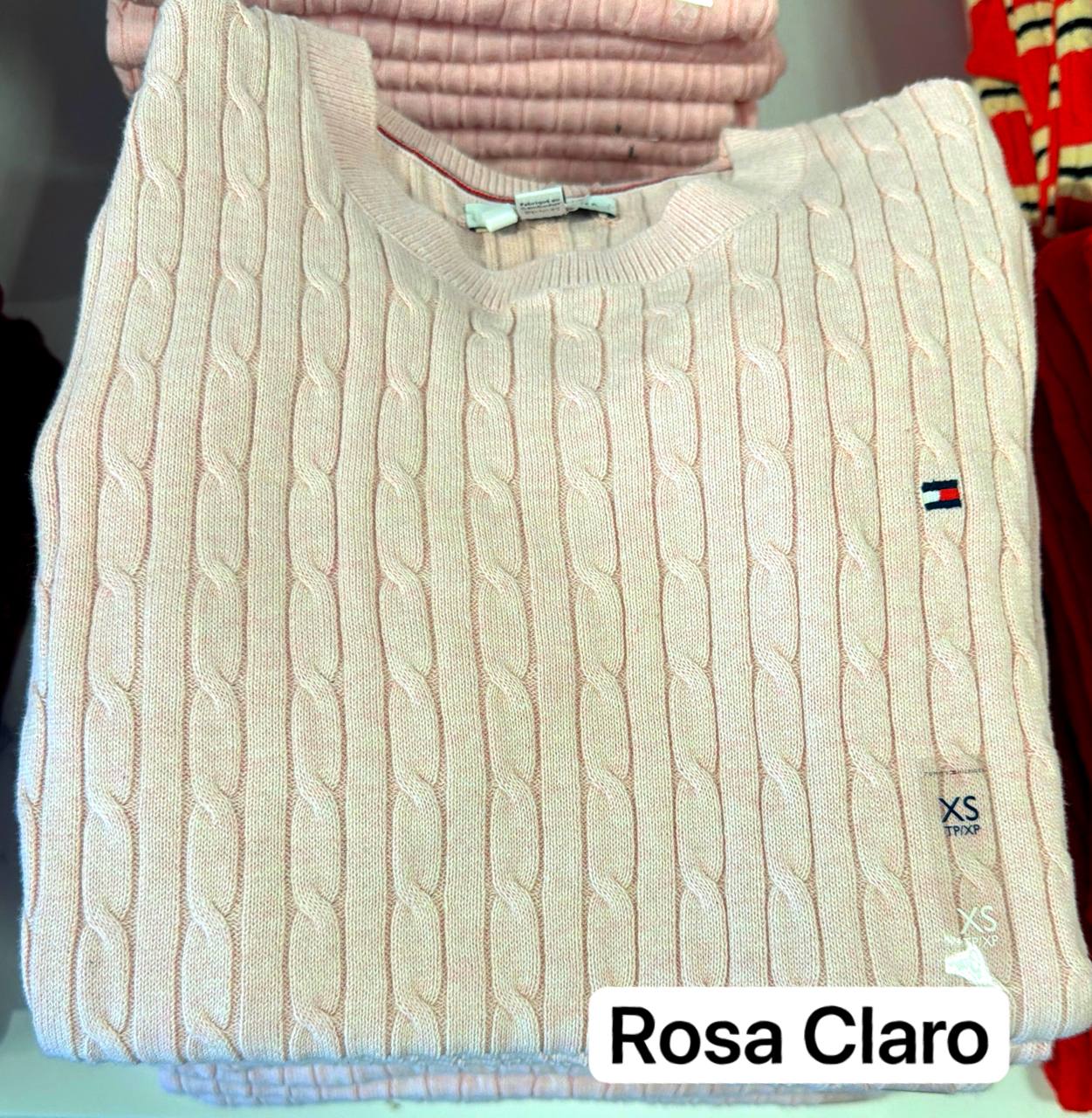 sweater tricot trançado manga curta