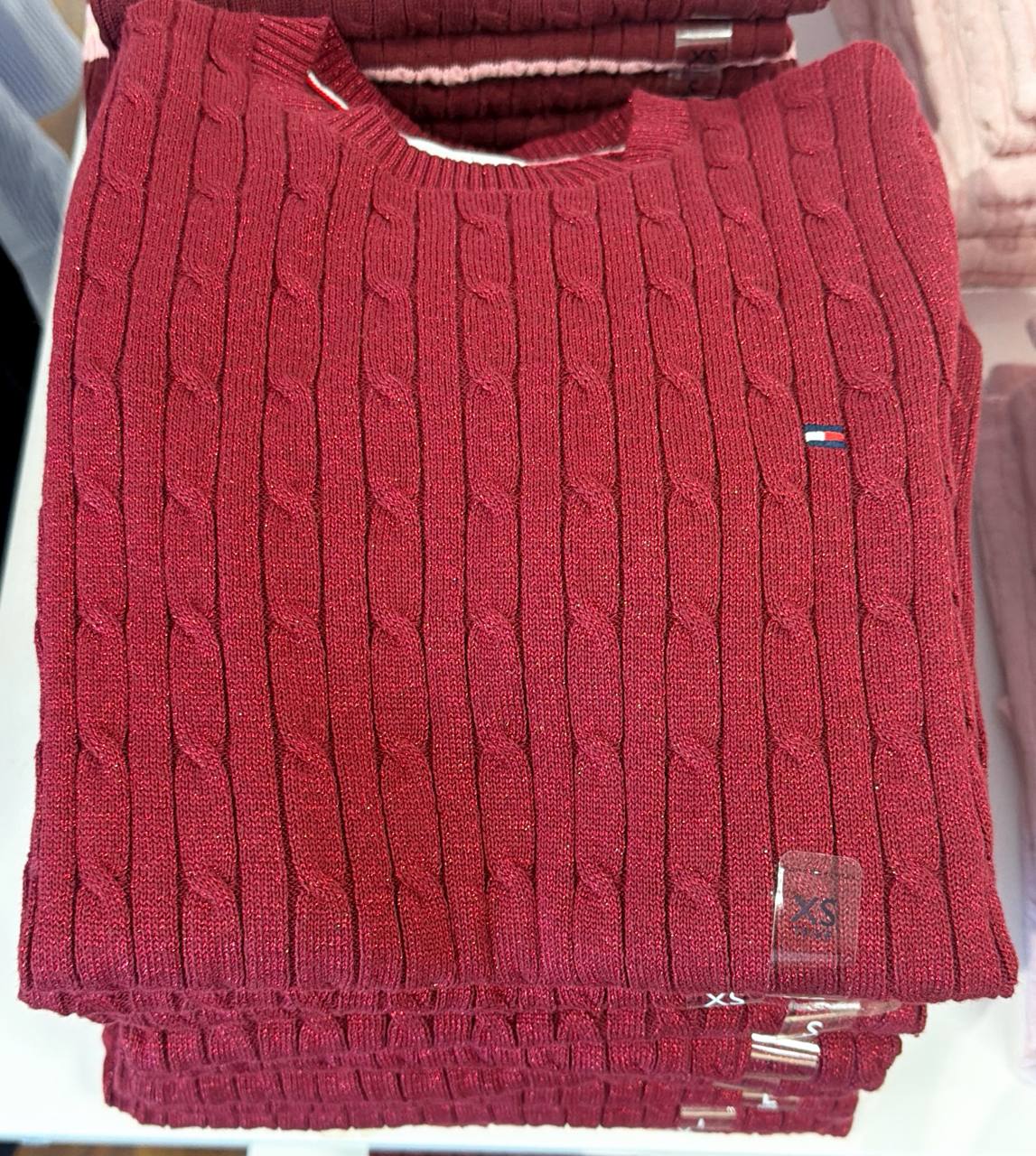 sweater tricot trançado manga curta
