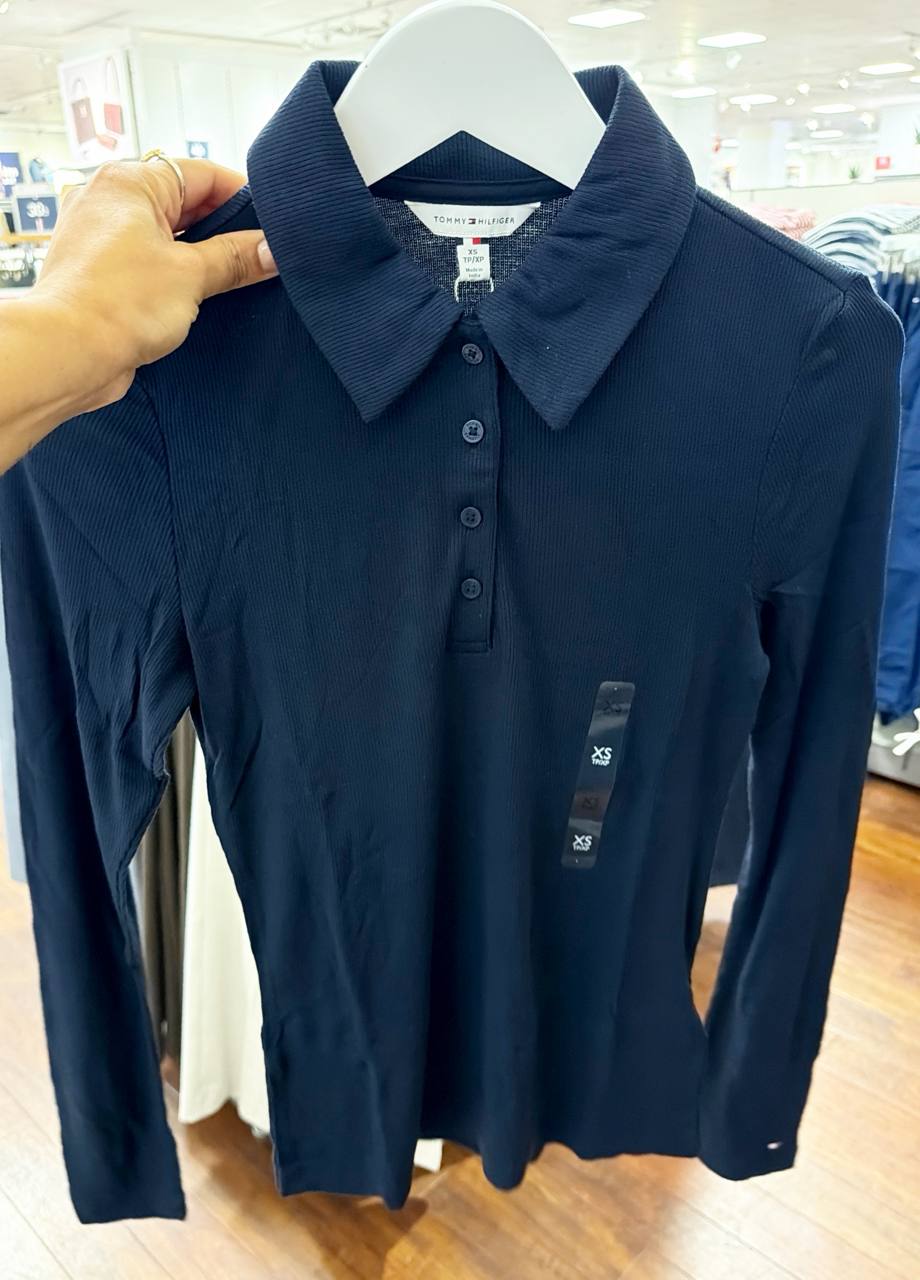 Polo manga longa