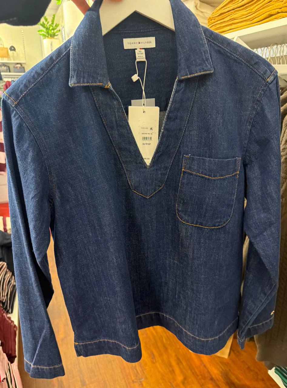Blusa Jeans manga longa