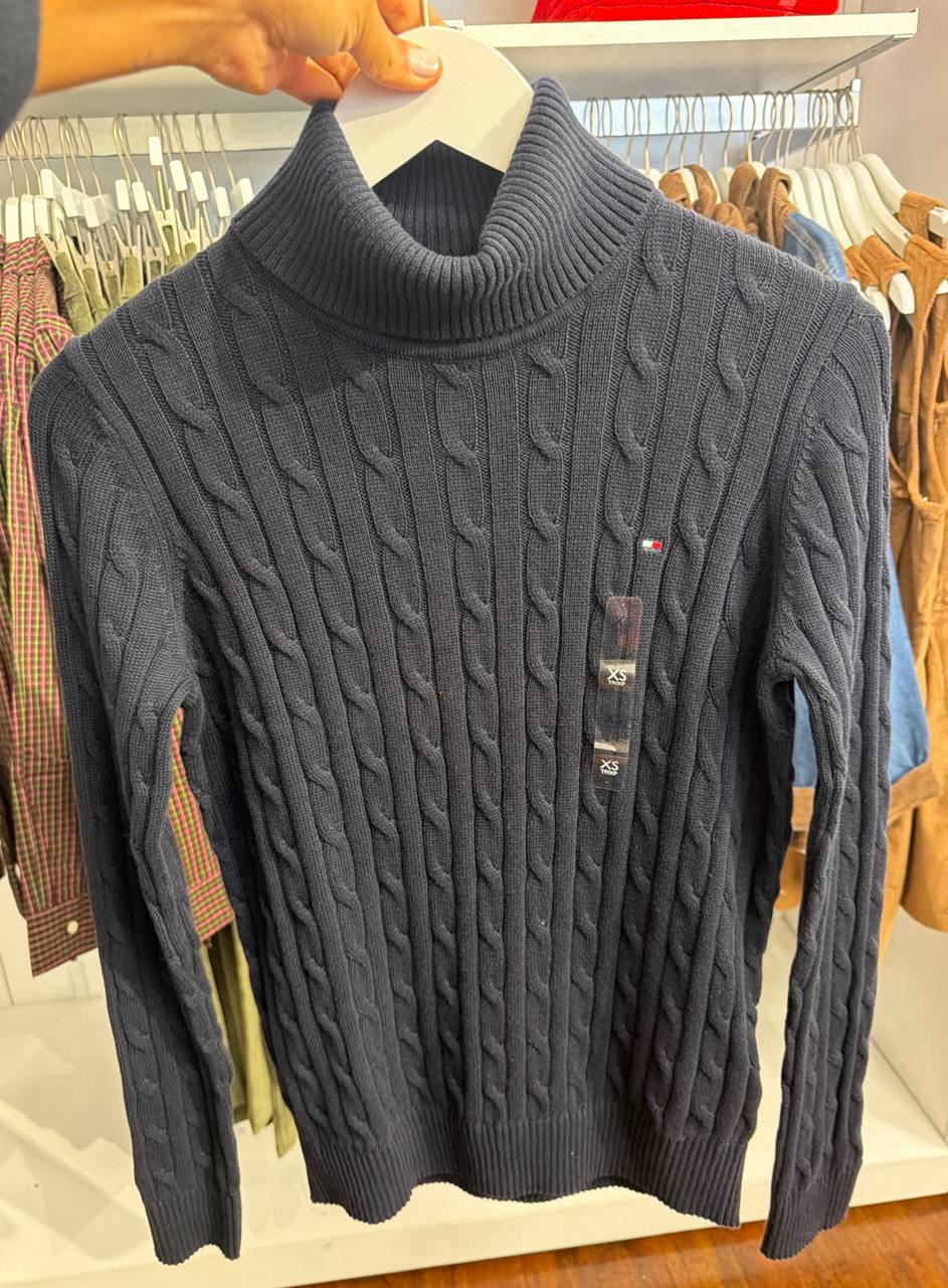 sweater tricot trançado manga Longa
