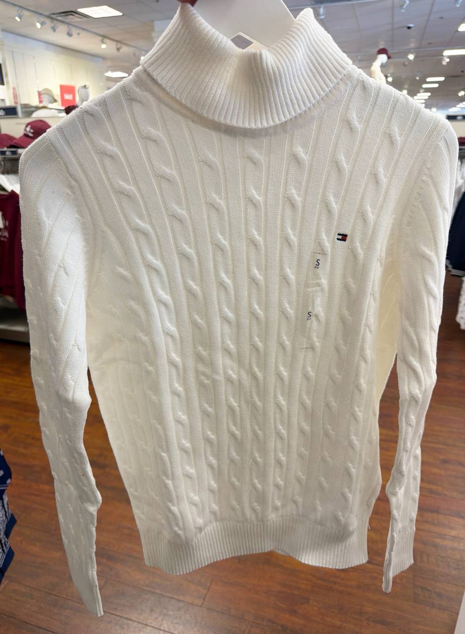sweater tricot trançado manga Longa