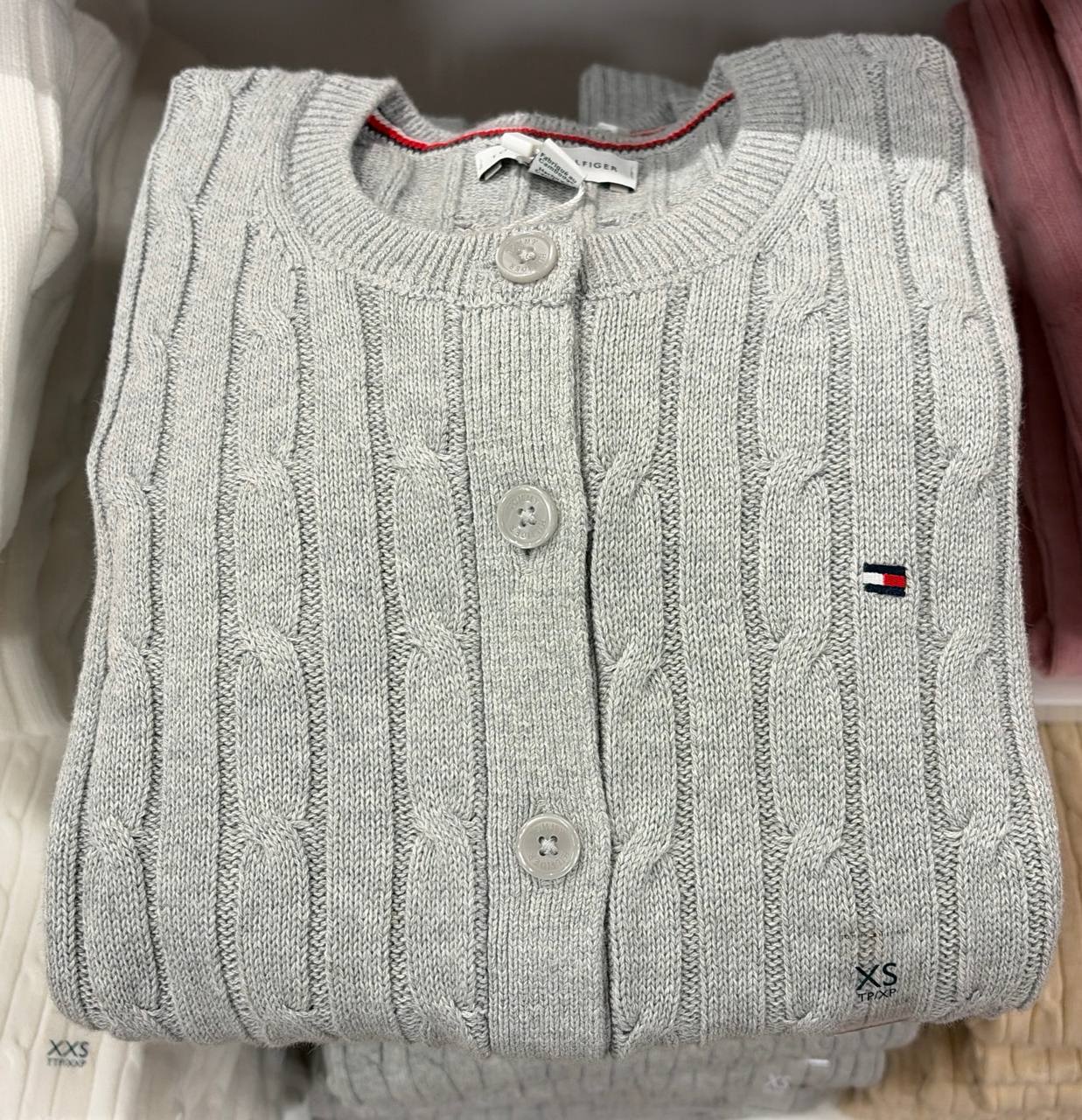 cardigan  tricot trançado Manga Longa