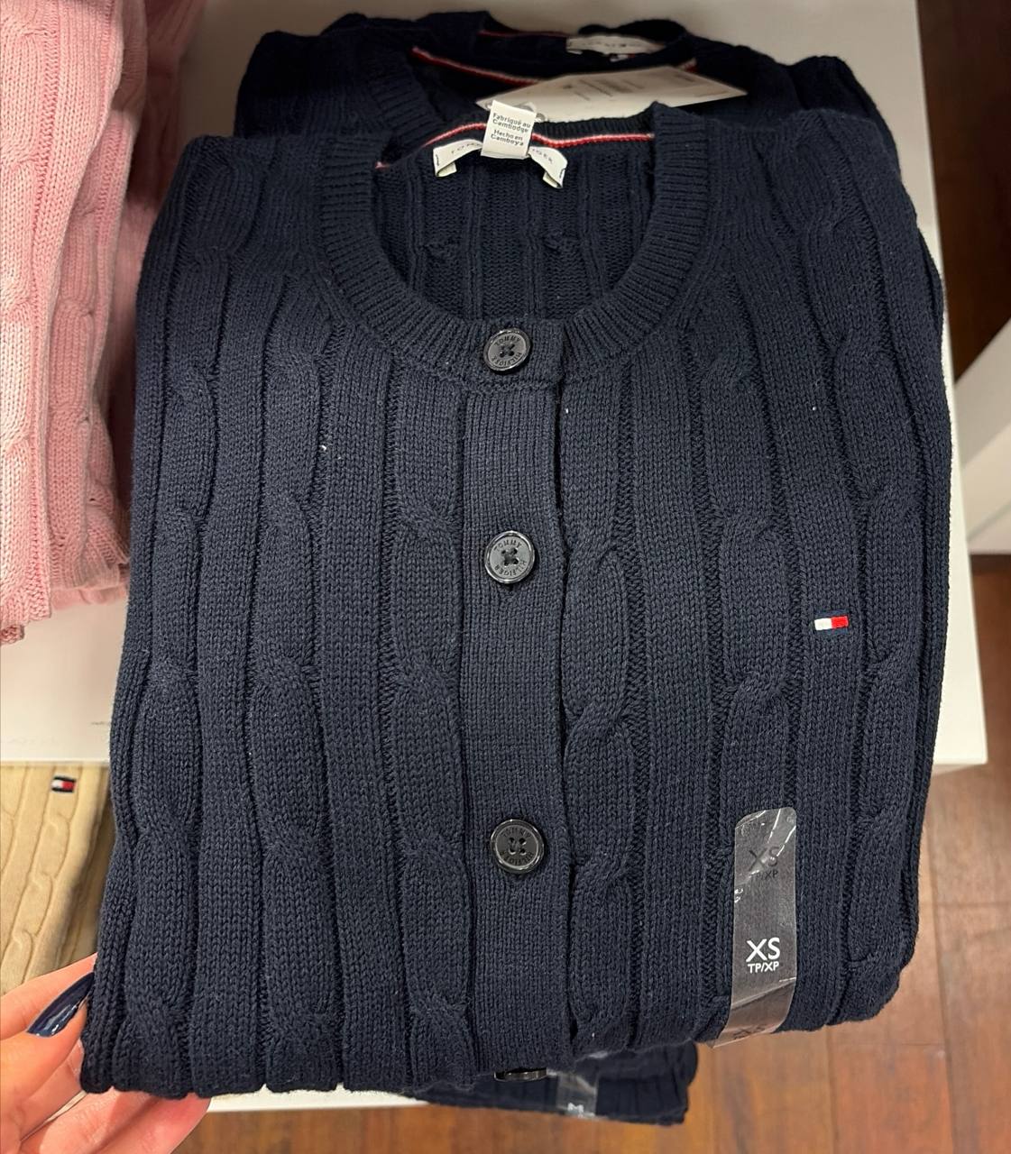 cardigan  tricot trançado Manga Longa