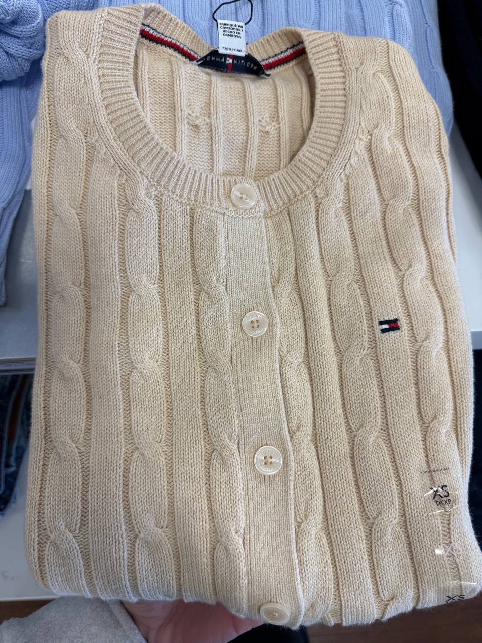 cardigan  tricot trançado manga longa