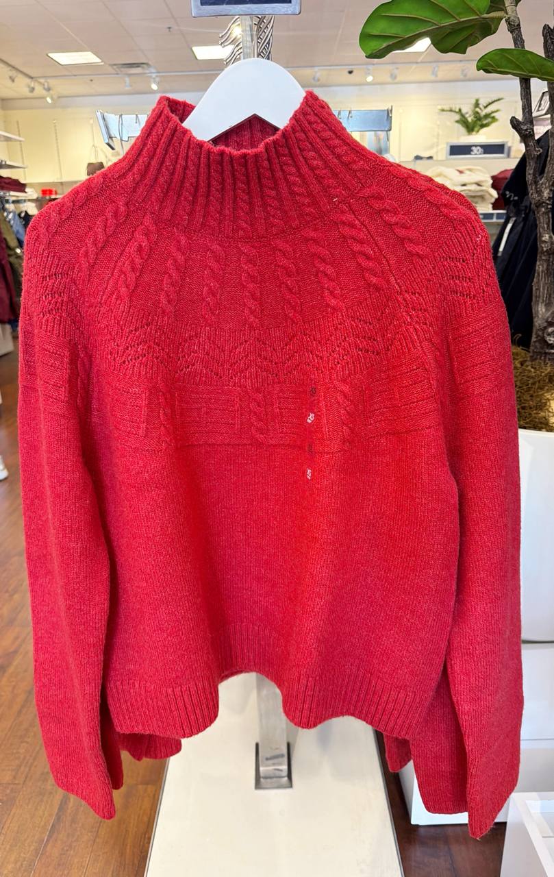 Blusa de linha com gola alta