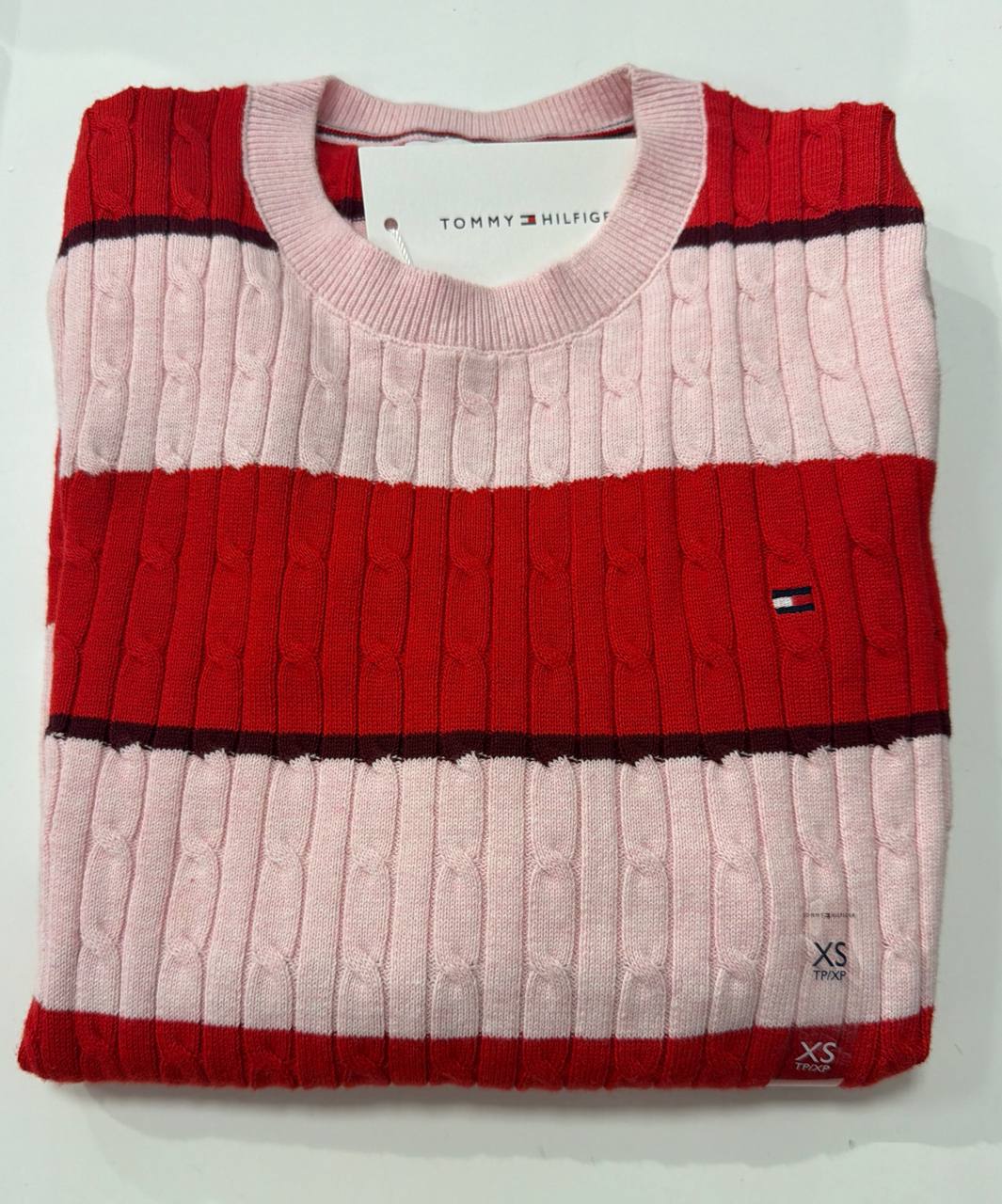Suéter tricot trançado manga longa