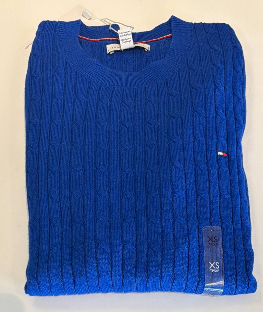 Suéter tricot trançado manga longa