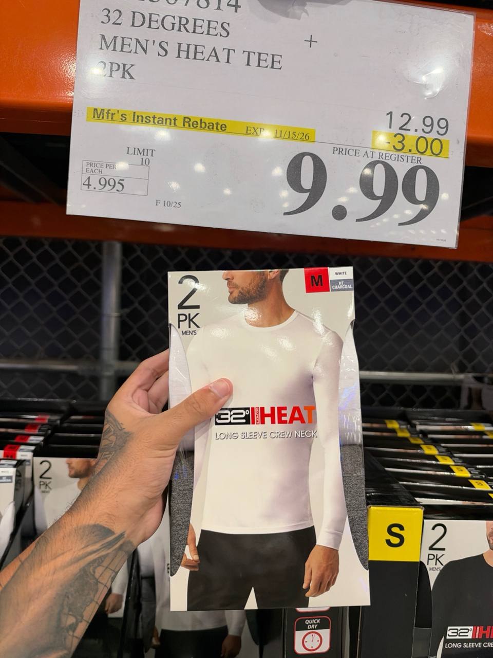 Costco - 32 Degrees Men's Heat Tee 2PK