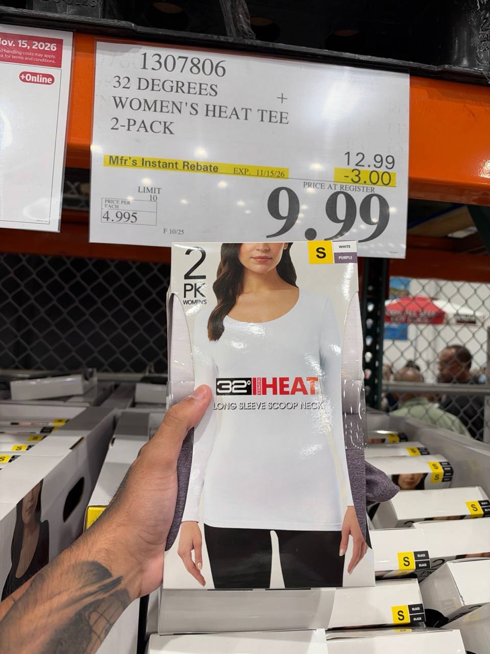 Costco - 32 Degrees Women's Heat Tee 2PK
