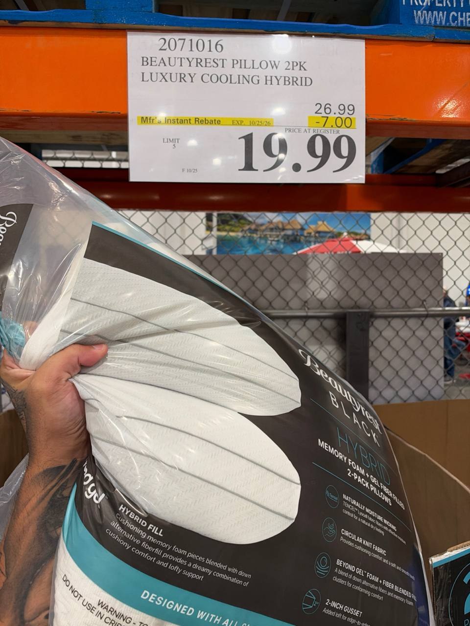 Costco - BeautyRest Pillow 2pk