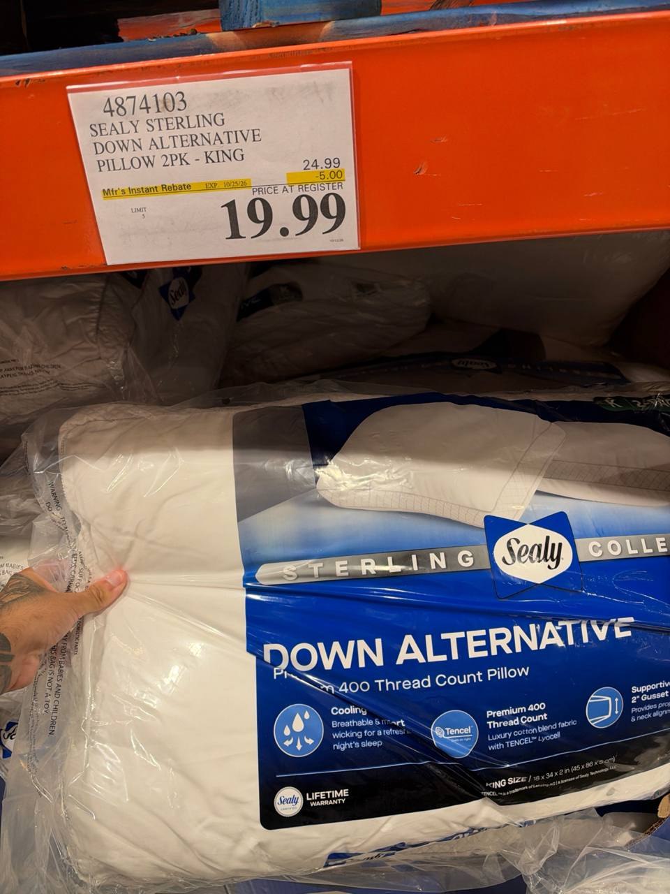 Costco - Sealy Pillow King