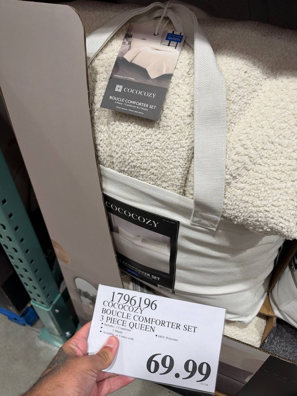 Costco - Cococozy Boucle Comforter Set 3pc Queen