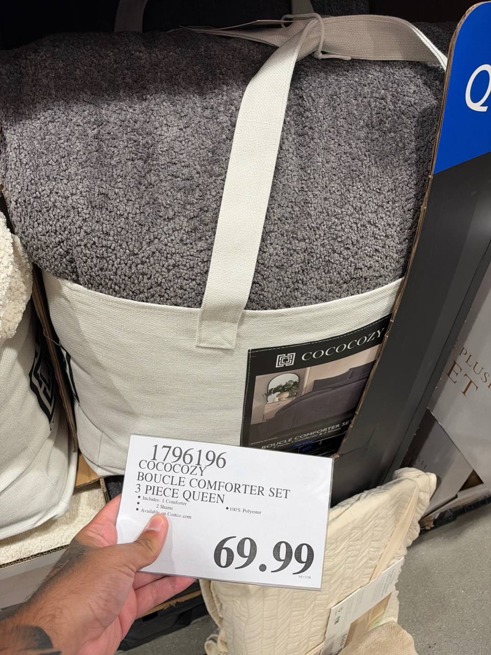 Costco - Cococozy Boucle Comforter Set 3pc Queen