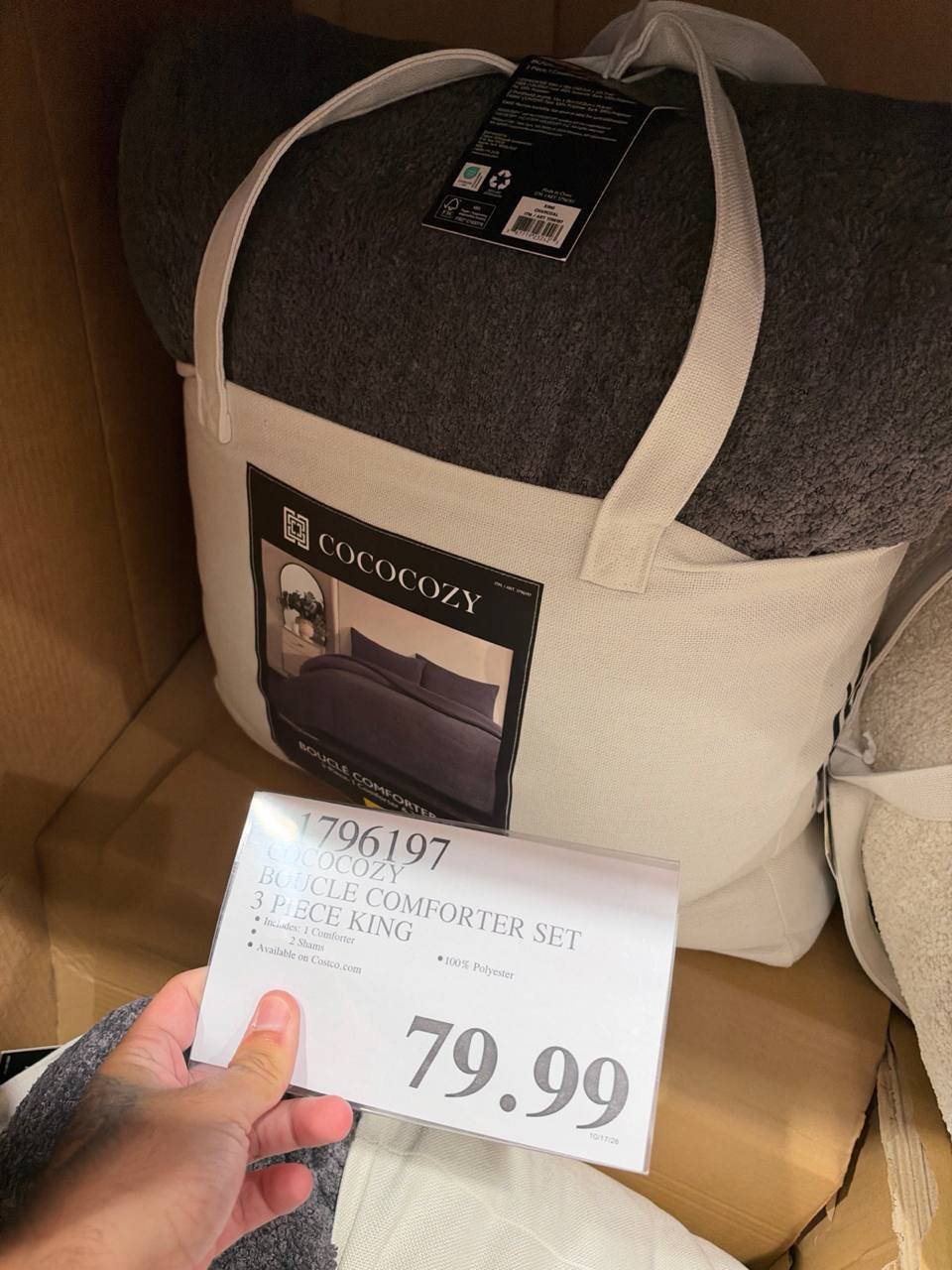 Costco - Cococozy Boucle Comforter Set 3pc King