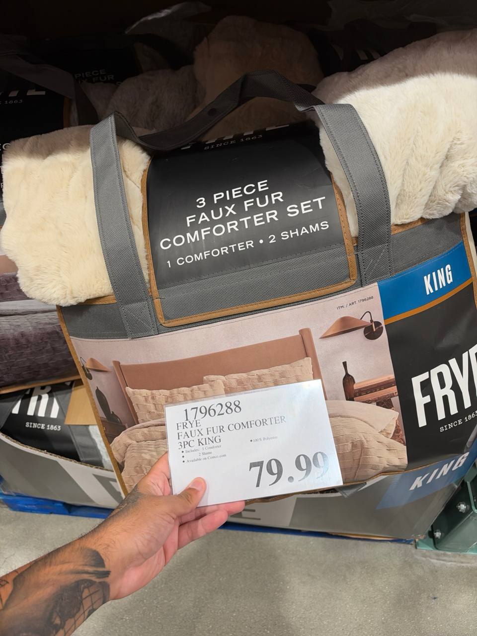 Costco - Frye Faux Fur comforter 3pc King