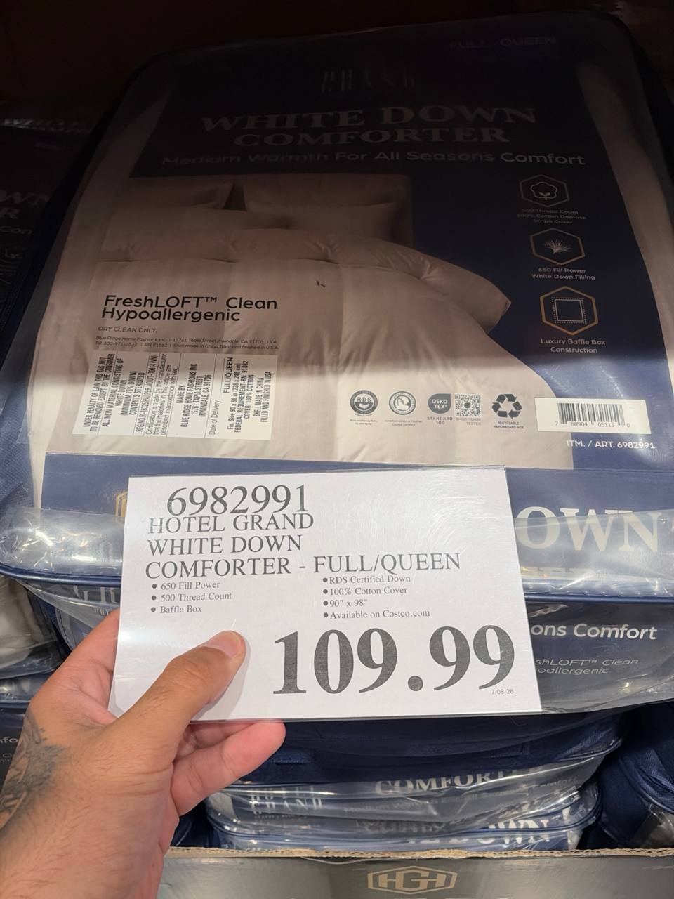 Costco - Hotel Grand White down Comforter