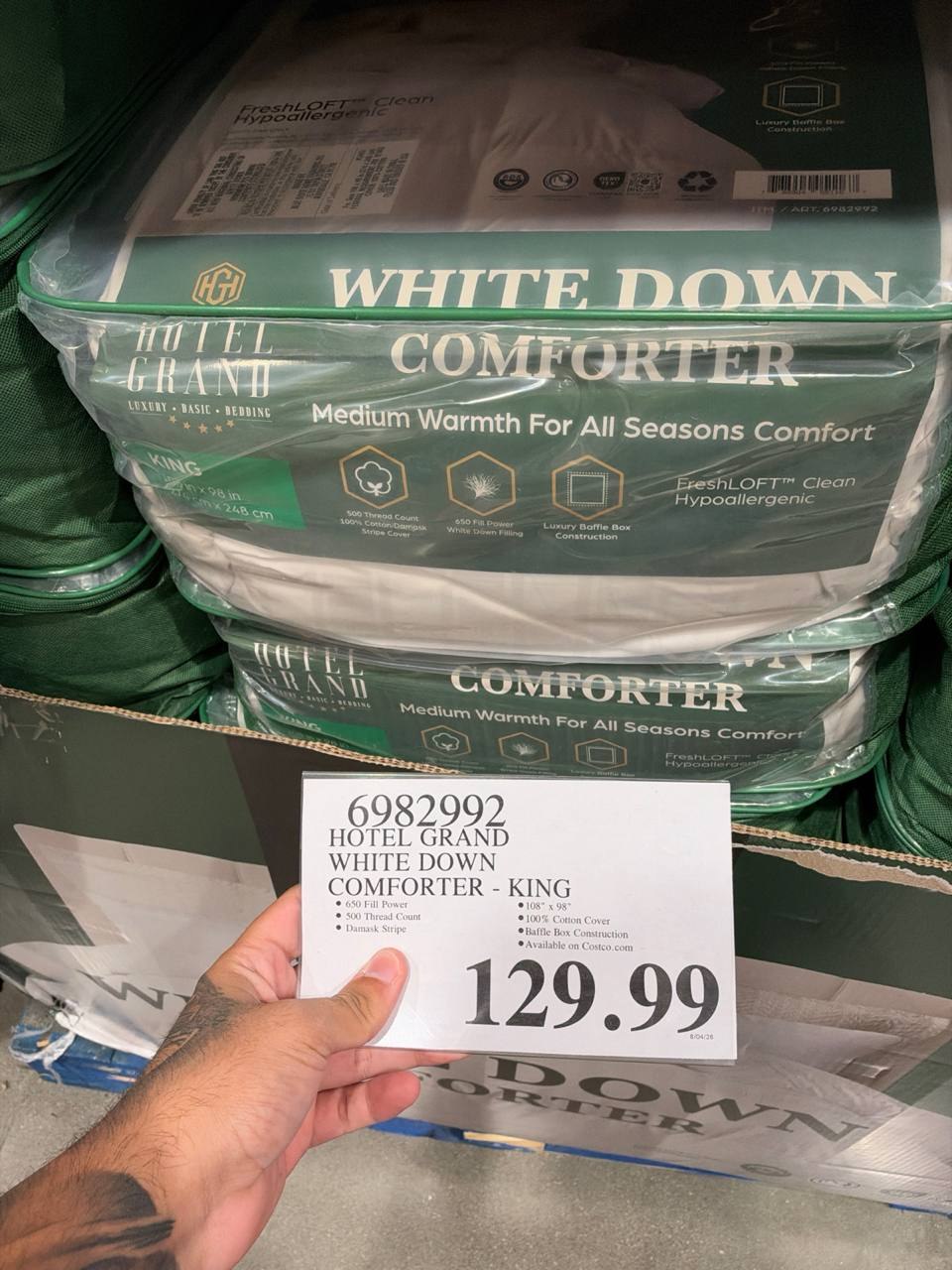 Costco - Hotel Grand White down Comforter