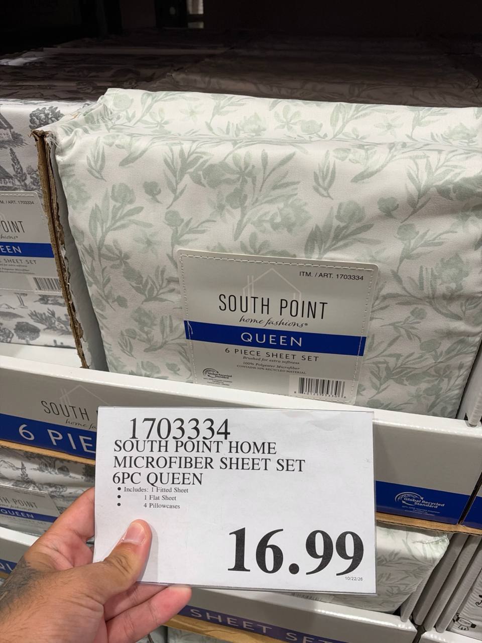 Costco - South Point Microfiber Sheet Set 6Pc queen