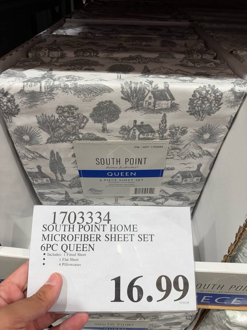 Costco - South Point Microfiber Sheet Set 6Pc queen