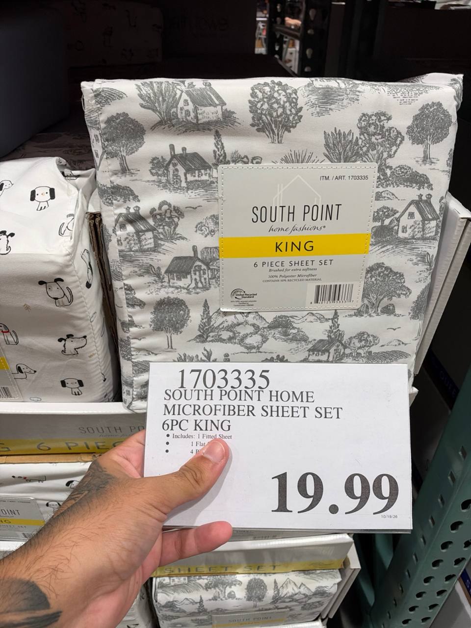 Costco - South Point Microfiber Sheet Set 6Pc King