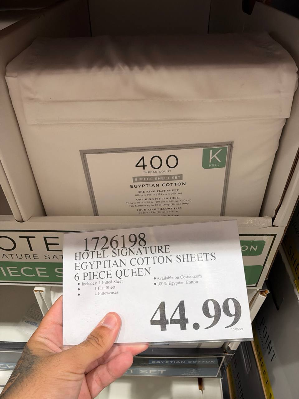 Costco - South Point Egyptian Cotton Sheets 6pc Queen