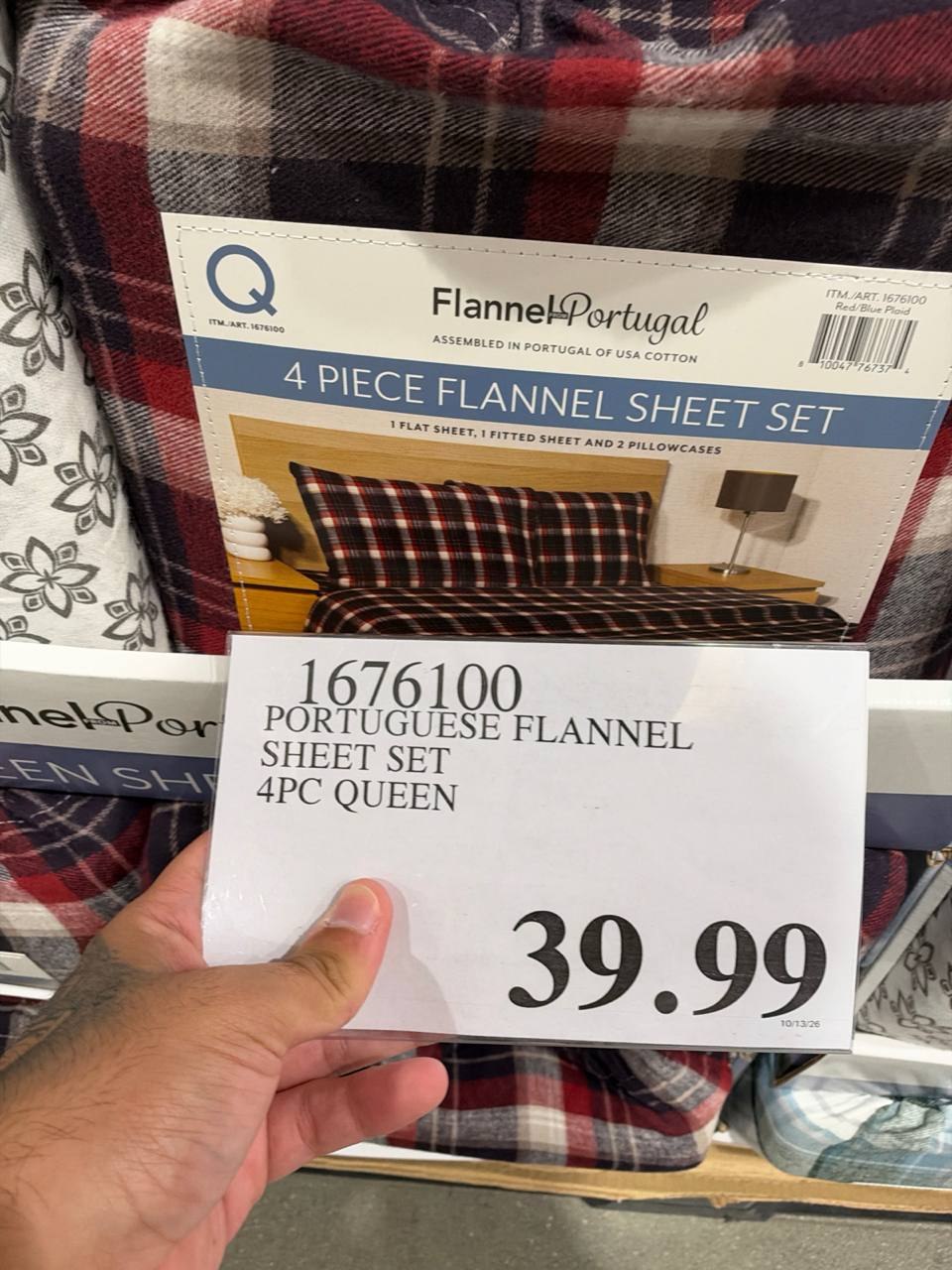 Costco - Portuguese Flannel Sheet Set 4Pc Queen