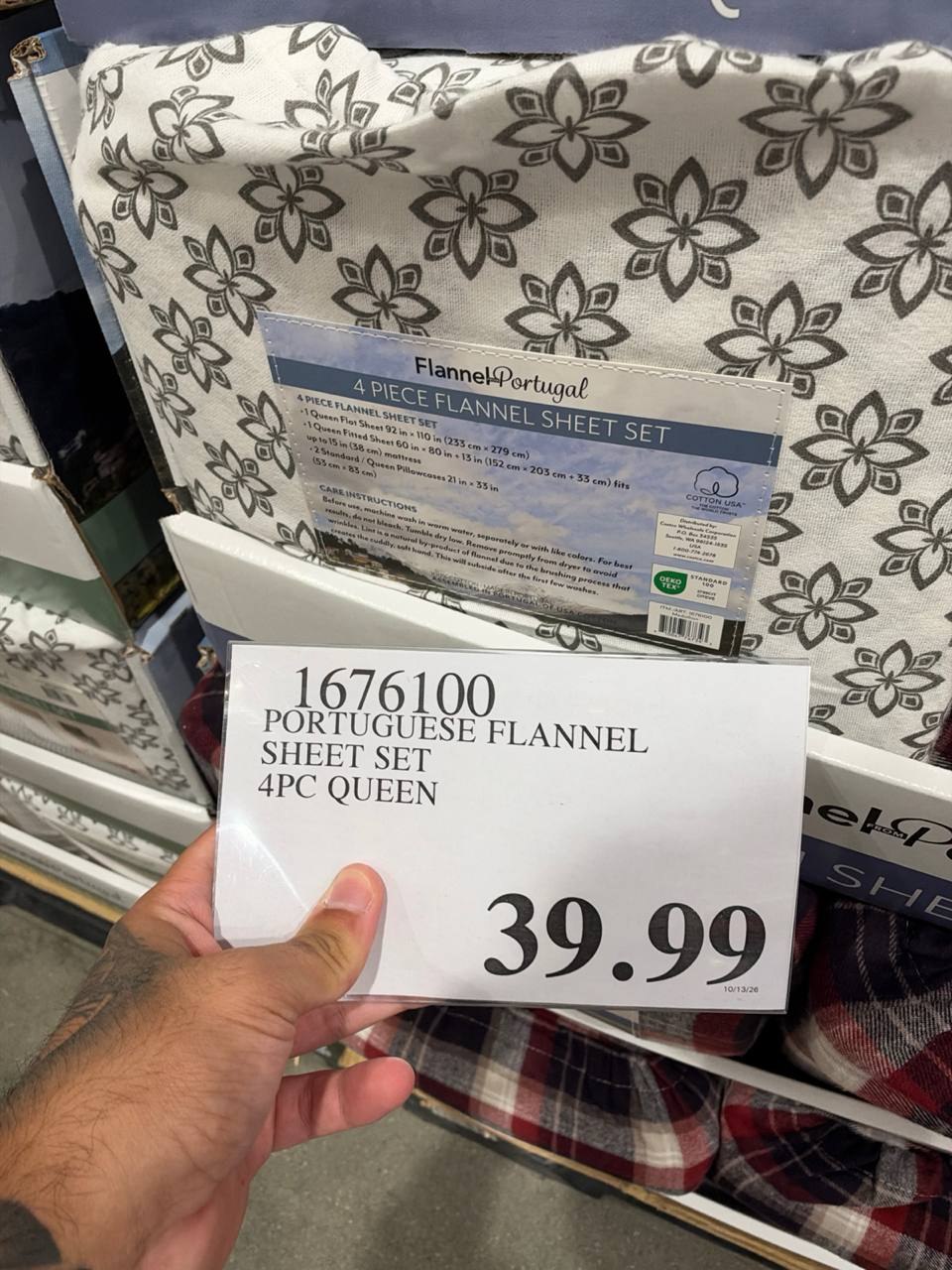 Costco - Portuguese Flannel Sheet Set 4Pc Queen