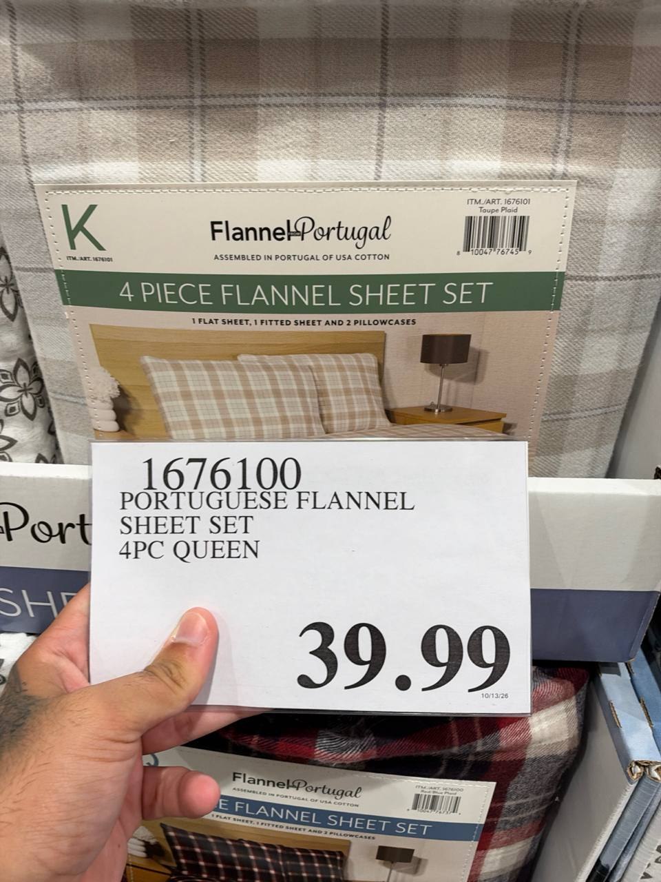 Costco - Portuguese Flannel Sheet Set 4Pc Queen