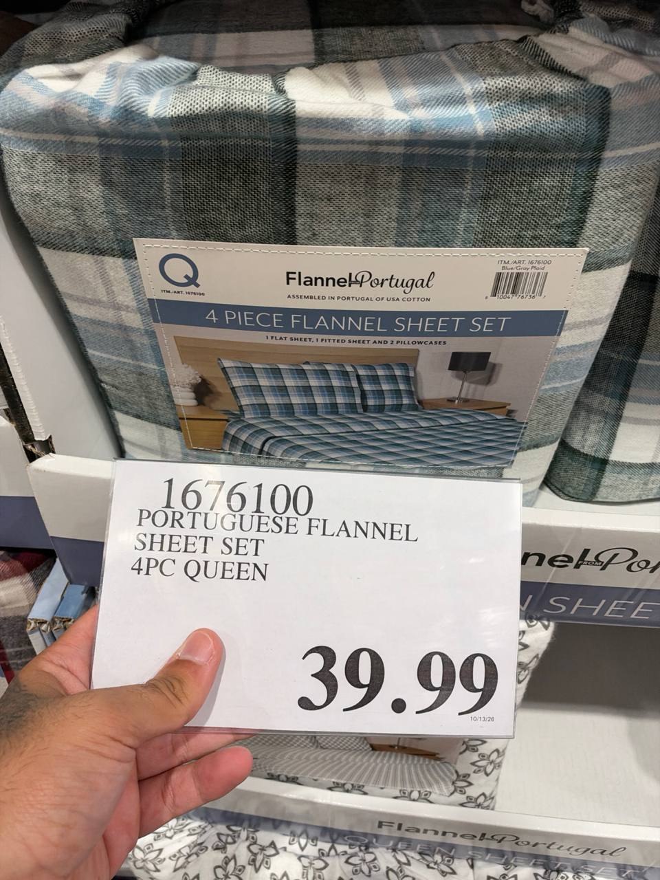 Costco - Portuguese Flannel Sheet Set 4Pc Queen