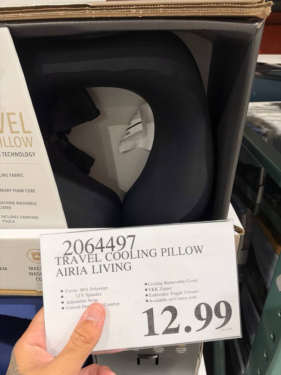 Costco - Travel Cooling Pillow Airia Living